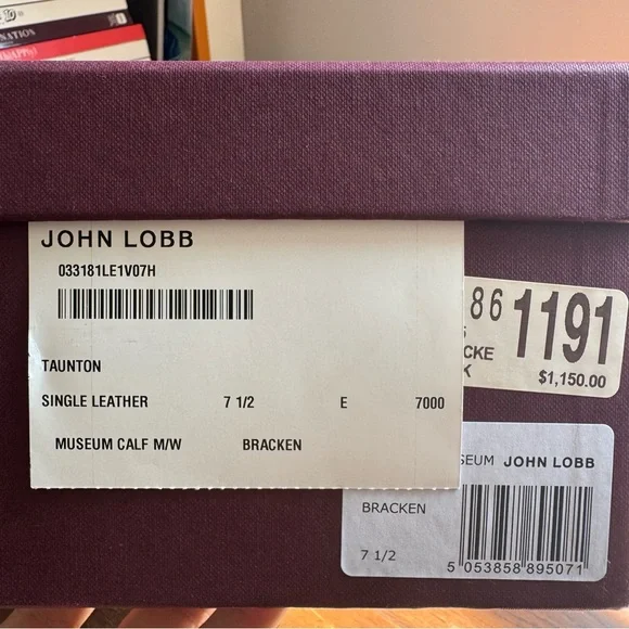 John Lobb Taunton Cap Toe Leather Oxfords - Picture 7 of 9